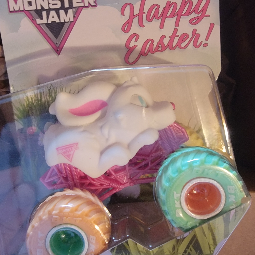 Monster Jam Happy Easter Bunny Monster Truck - White & Pink